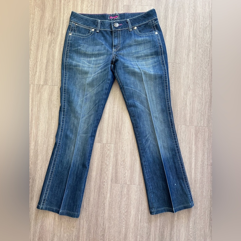 Wrangler Premium Patch Womens  Boot Cut Deni Jeans 09MWZBF Size 11/12 X 32